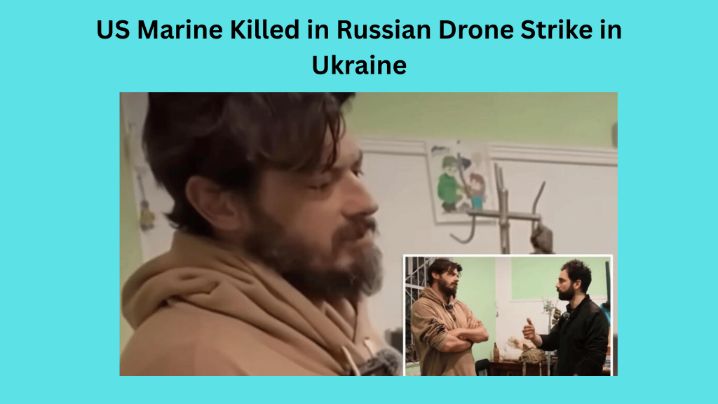 A Ukrainian soldier stands near rubble after a Russian drone strike in Kyiv, Ukraine, on May 24, 2025.
